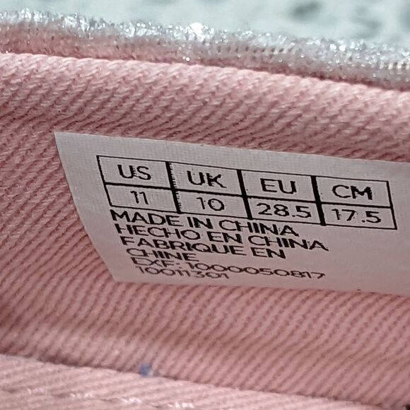 TOMS faded Pink rose Bow velvet Velour Alpargata Classic Slip on Girls Size 11 - Picture 10 of 11